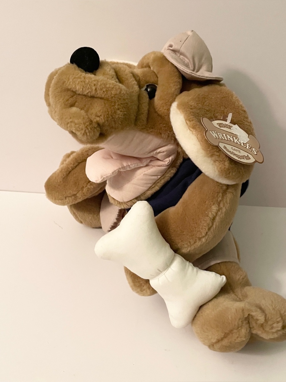 Vintage Ganz Wrinkles Dog Puppet Max H5005 Safari Outfit Hat Bone